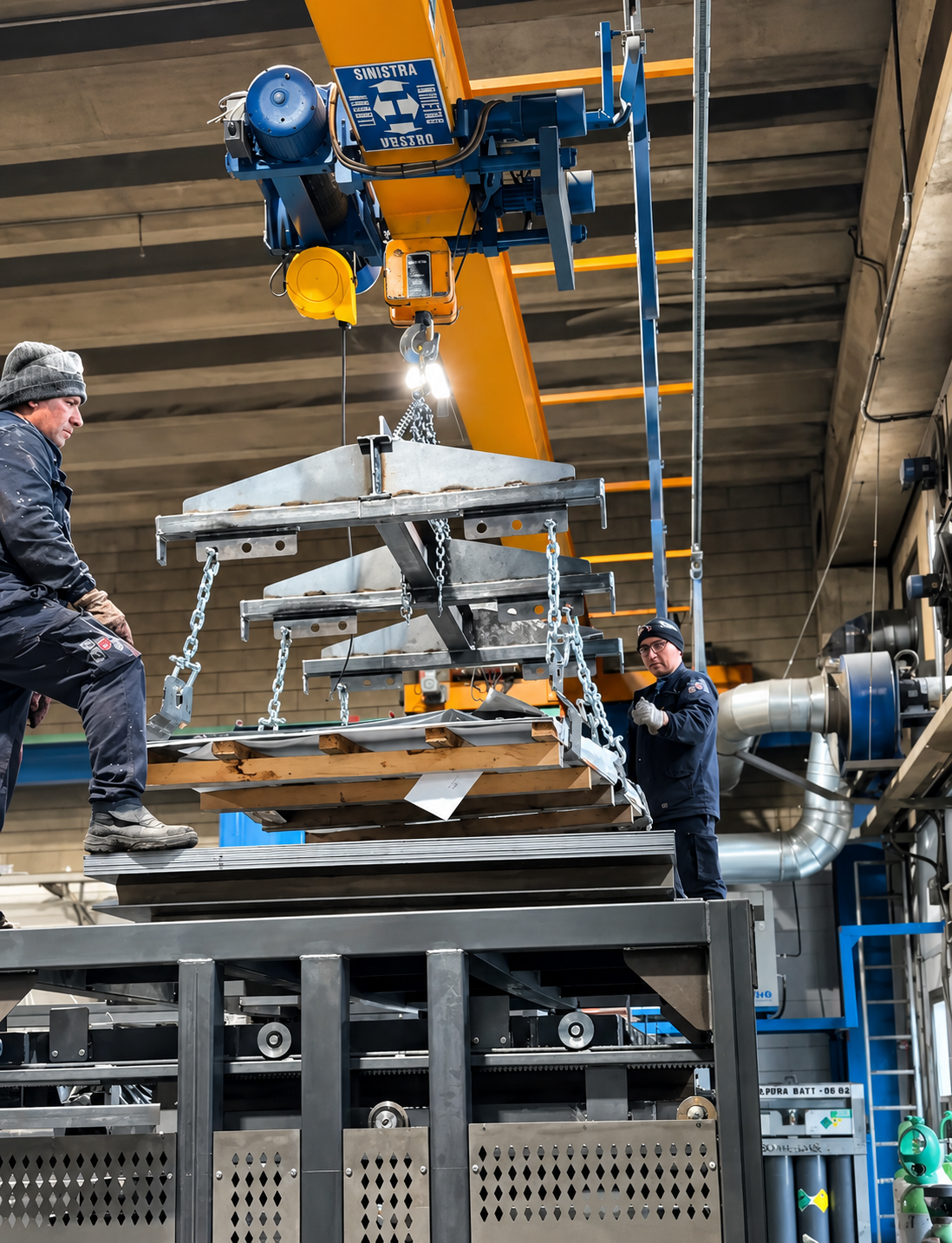 Sollevamento e movimentazione di materiali industriali